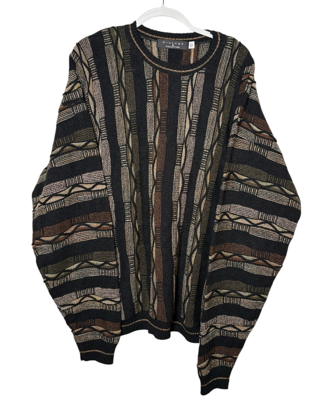 Vintage Protege Collection 2XLT Coogi Style Geometric Knit Sweater 90s